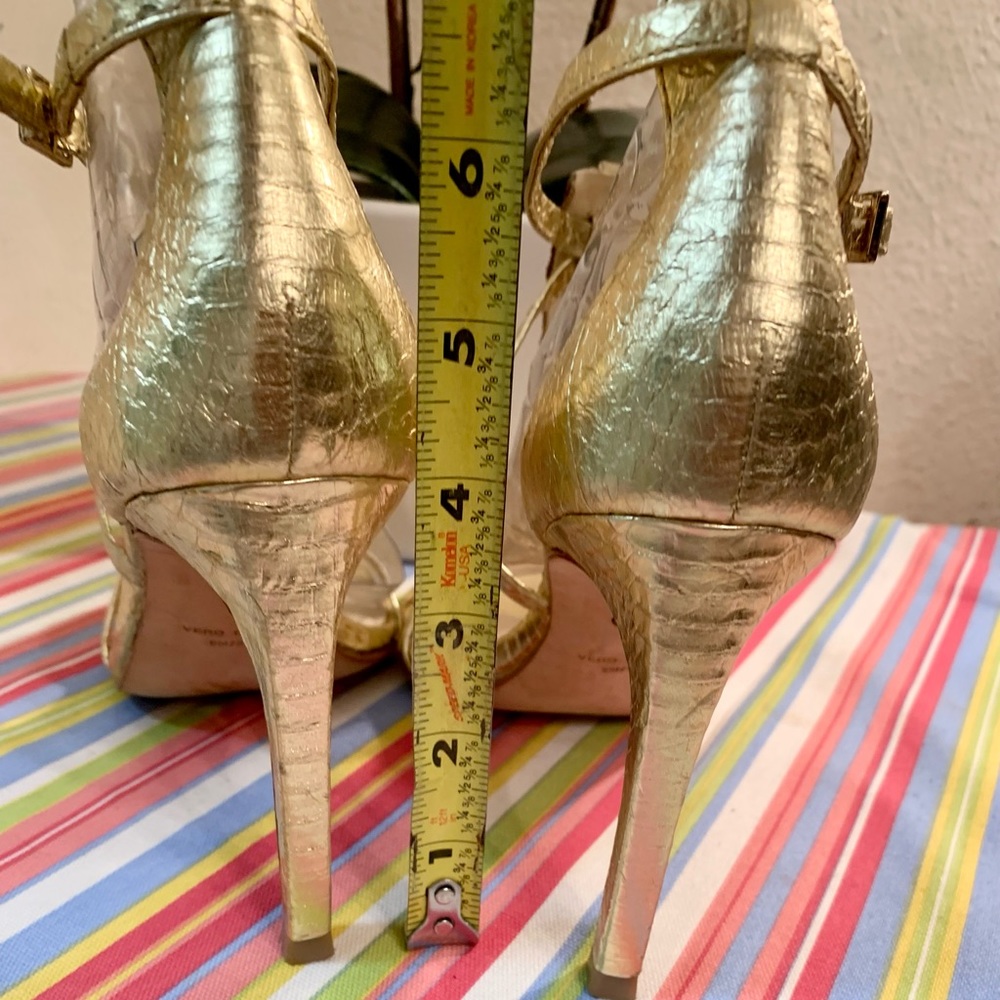 Vince Camuto Signature Jewel and Gold heels - Picture 7 of 9